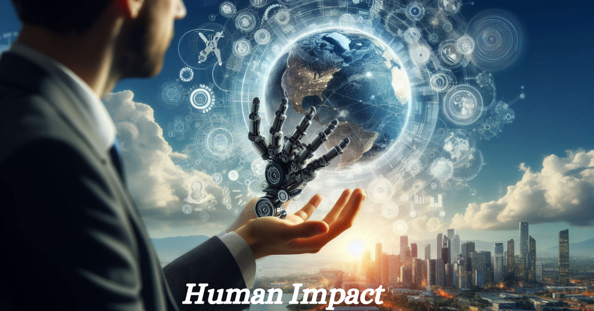 A hand representing the human impact of innovative business solutions.