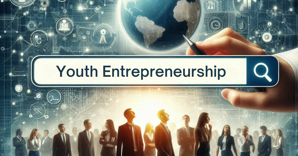 Using Search Functionality: a search bar with the text "Youth Entrepreneurship"