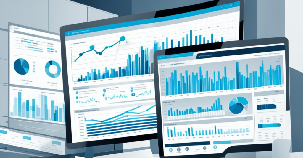 Sleek interface with graphs and charts showcasing efficient resource allocation using Resource Management Software. Real-time optimization and progress bar included.