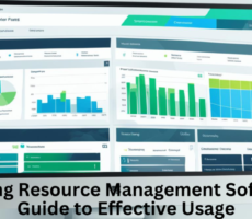 A digital dashboard displaying multiple resources being managed and optimized through a centralized Resource Management Software platform.