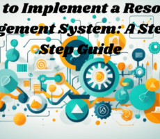 Abstract image depicting the efficient utilization and allocation of resources in a business setting through a resource management system, using various shapes and colors.