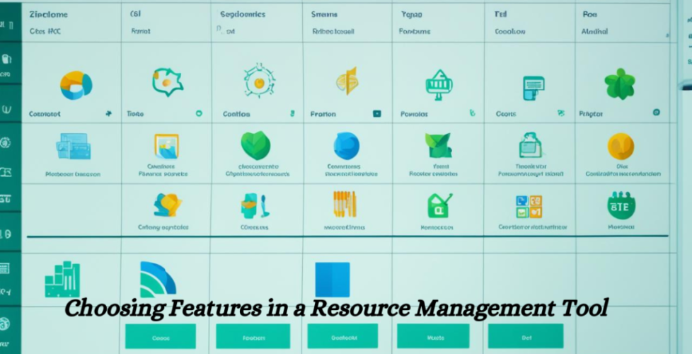 A multi-feature system interface for a resource management tool showcasing key features for efficient, organized, and streamlined workflow.