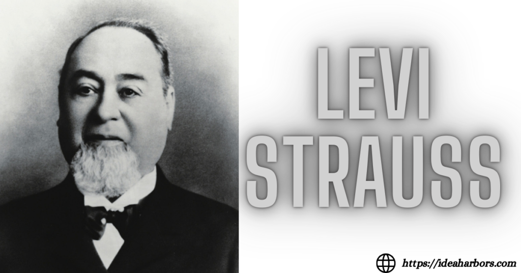 Black and white portrait of Levi Strauss, the founder of Levi Strauss & Co., in early 20th-century attire.